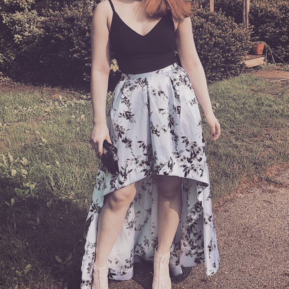 Size 5 black and purple formal dress